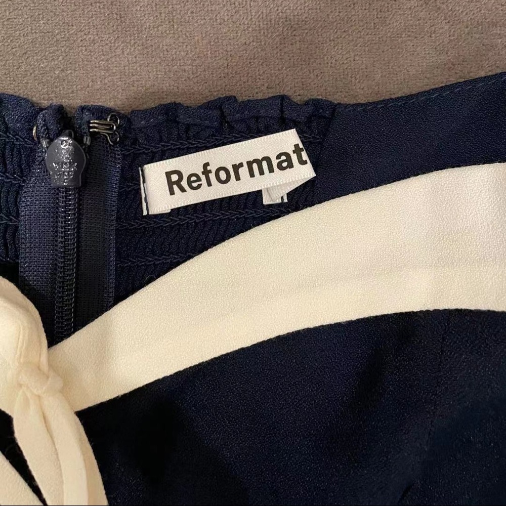 Reformation Lillet Dress in Navy *NEW* - Picture 6 of 7